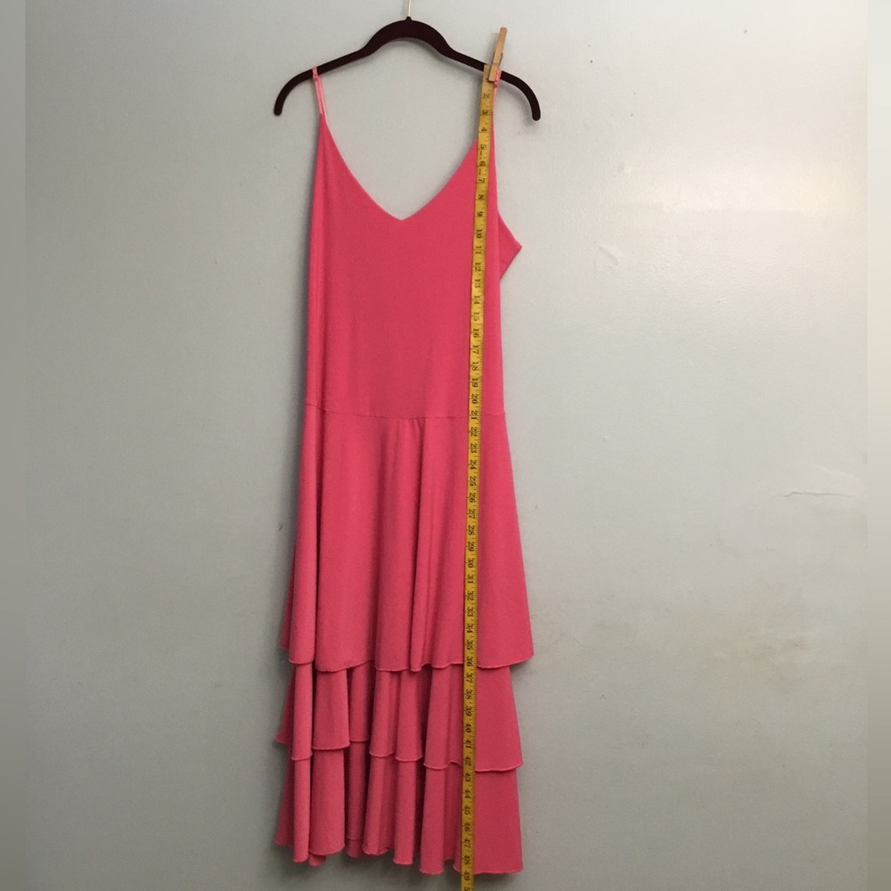NEWPORT NEWS Chic Strapless Pink Layered Dress